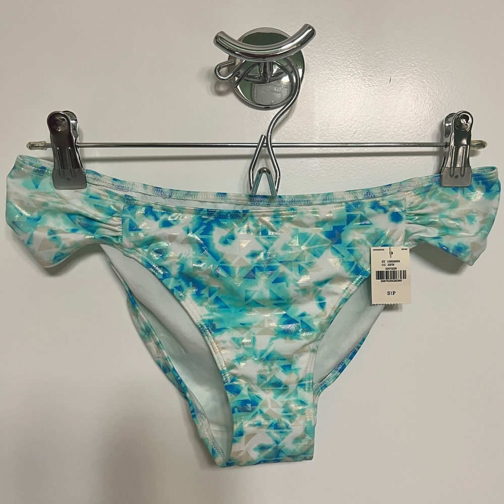 NWT VS Pink geometric print swimsuit bottoms size small